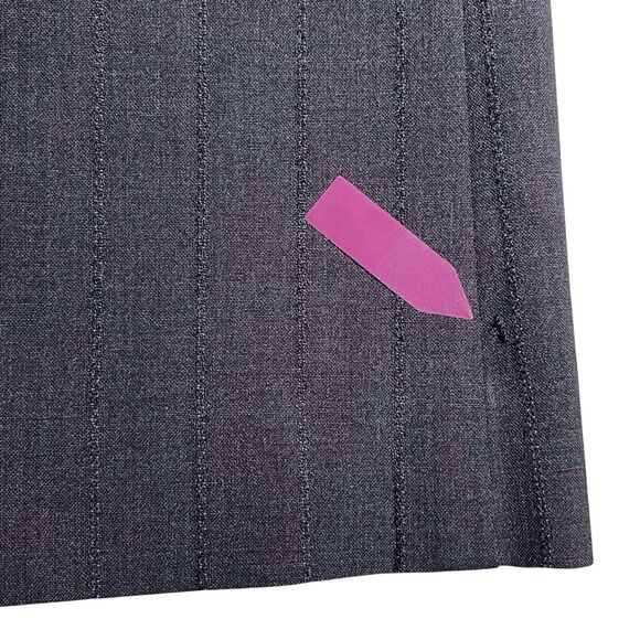 THEORY Tecila Wool Blend Dress Pants Size 10 Gray Pinstripe Straight Wide Leg - Picture 11 of 16